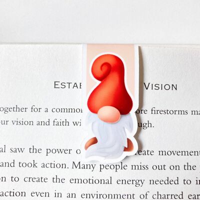 Gnome Magnetic Bookmark | Cute Stationery | Page Marker