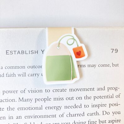 Tea Bag Magnetic Bookmark | Cute Food Stationery | Page Marker