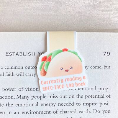 Taco Magnetic Bookmark | Cute Food Stationery | Page Marker