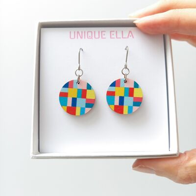 Pendientes colgantes de madera Tate