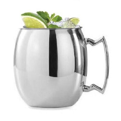 SMOOTH STAINLESS STEEL MUG WITH HANDLE