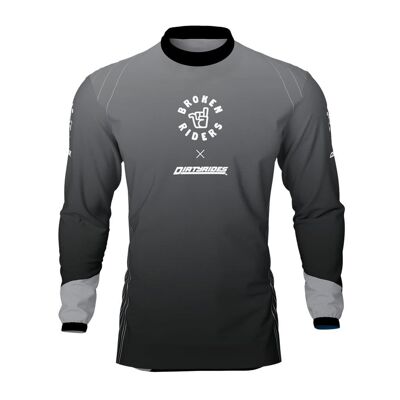 Men's grey Contour design MTB jersey