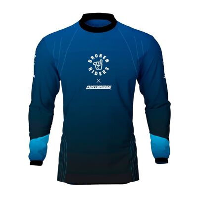 Men's blue Contour design MTB jersey