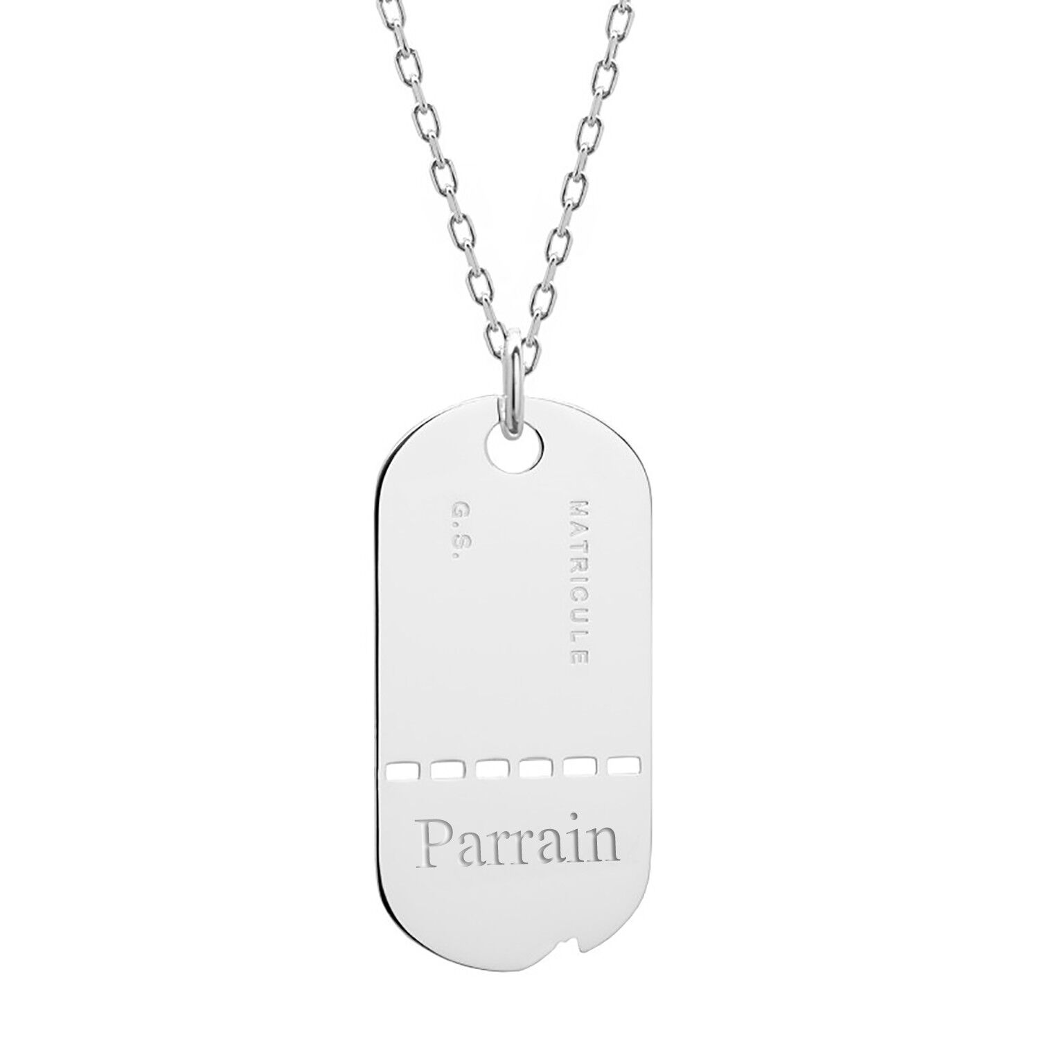 Collana GI da uomo in argento 925 - Incisione PADRINO