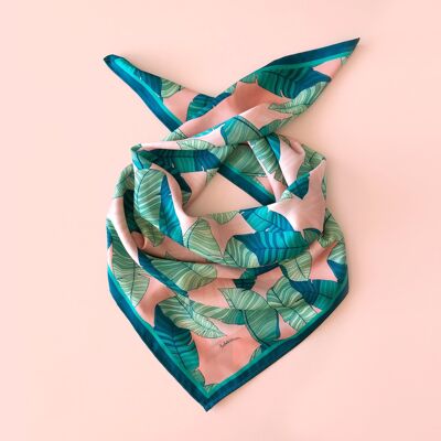 Foulard Carré Banane Tropicale