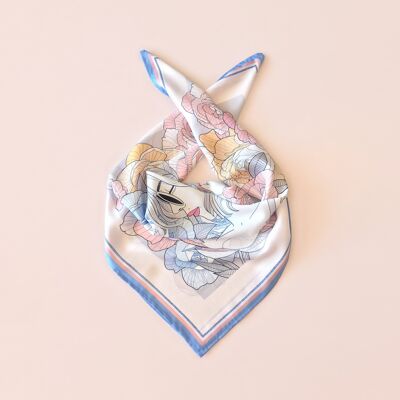 Peonies Square Scarf