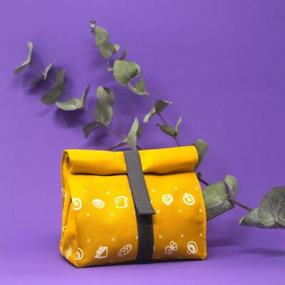sac à lunch pour les déplacements / inlay sans plastique / garde naturellement frais (jaune)