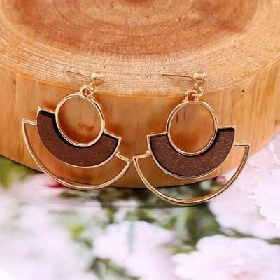 Bohemian Wooden Handmade Korean Temperament  Earrings