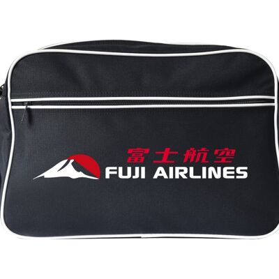 Bolso bandolera Fuji Airlines negro