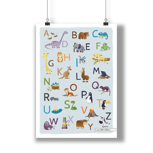 ABC Poster – Tierisches Alphabet A3