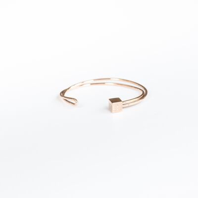 Bangle bracelet - rose gold color - one size