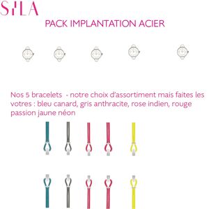 Montres à bracelets interchangeables - Pack implantation pop acier -