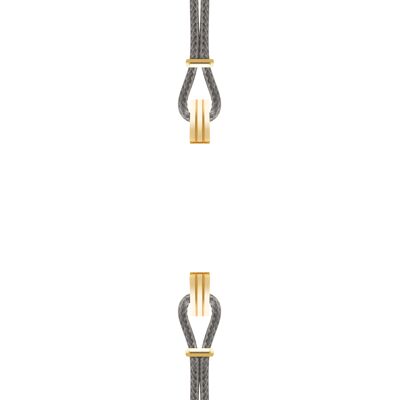 Bracelet coton pour boitier SILA clip OR colori anthracite