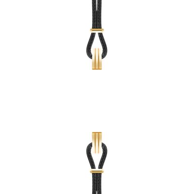Bracelet coton pour boitier SILA clip OR colori noir profond