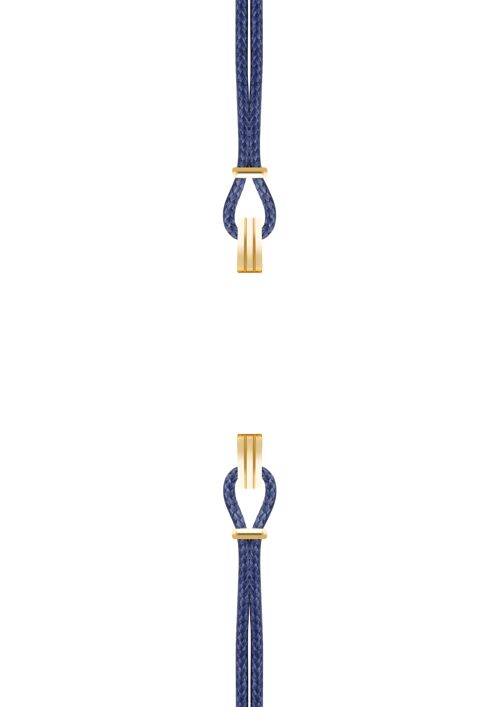 Bracelet coton pour boitier SILA clip OR colori bleu de minuit
