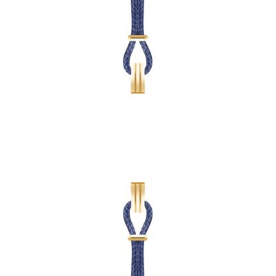 Cotton strap for SILA case GOLD clip color midnight blue