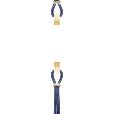 Bracelet coton pour boitier SILA clip OR colori bleu de minuit