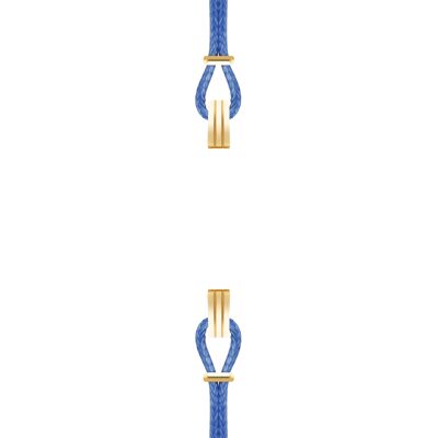 Correa de algodón para estuche SILA GOLD clip color Azul Denim