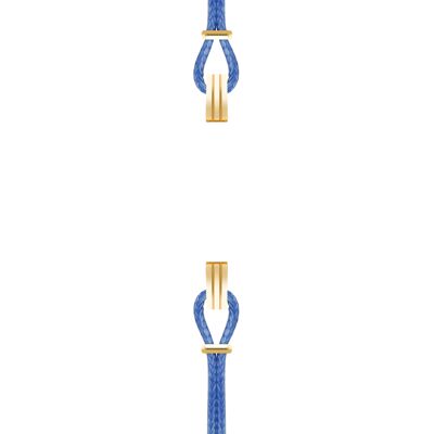 Bracelet coton pour boitier SILA clip OR colori Bleu Denim