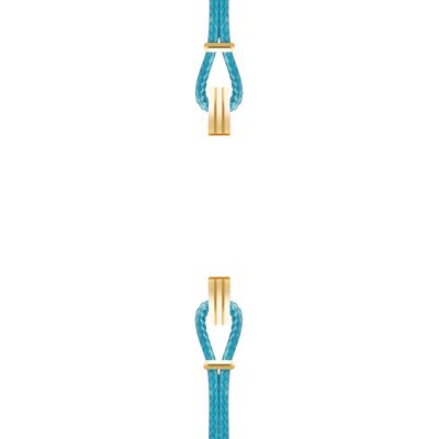 Bracelet coton pour boitier SILA clip OR colori bleu turquoise