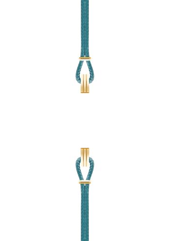 Bracelet coton pour boitier SILA clip OR colori bleu canard 1