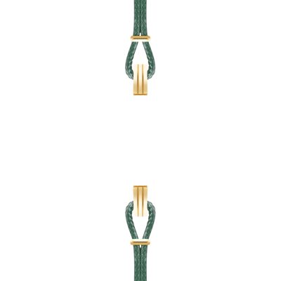 Bracelet coton pour boitier SILA clip OR colori vert bouteille