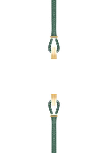 Bracelet coton pour boitier SILA clip OR colori vert bouteille 1