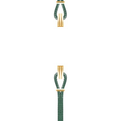 Bracelet coton pour boitier SILA clip OR colori vert bouteille