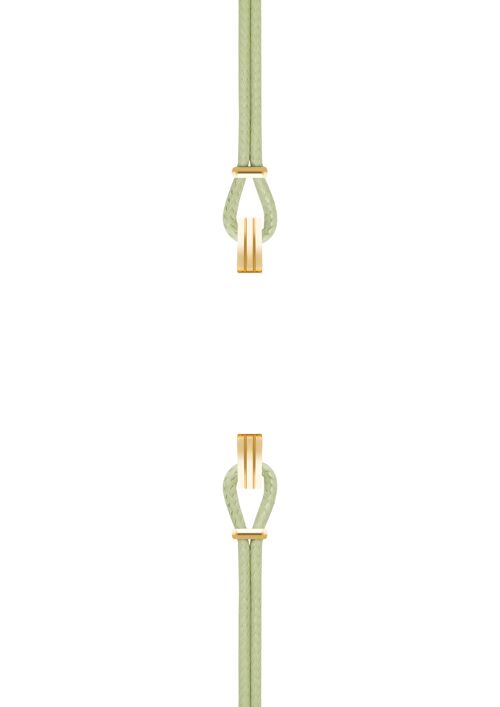 Bracelet coton pour boitier SILA clip OR colori vert amande