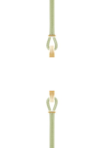 Bracelet coton pour boitier SILA clip OR colori vert amande 1