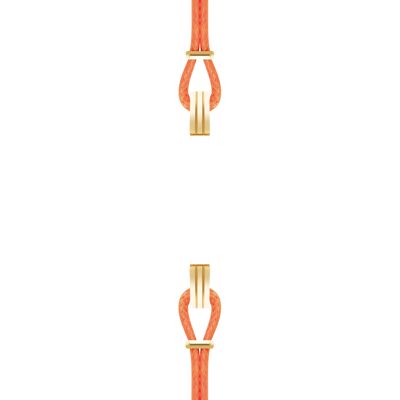Cotton strap for SILA case GOLD clip color tangerine
