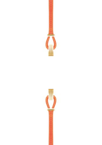 Bracelet coton pour boitier SILA clip OR colori tangerine 1