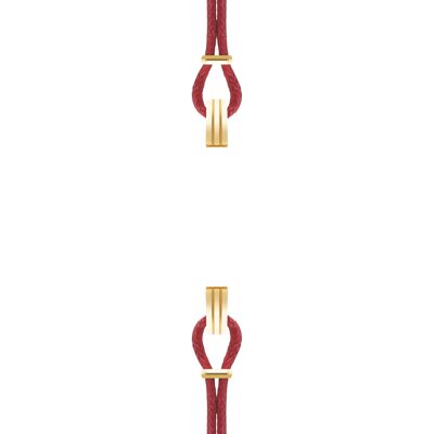 Cotton strap for SILA case clip GOLD color ruby