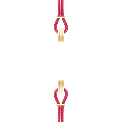 Cotton strap for SILA case GOLD clip Indian pink color