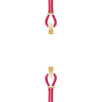 Bracelet coton pour boitier SILA clip OR colori rose indien