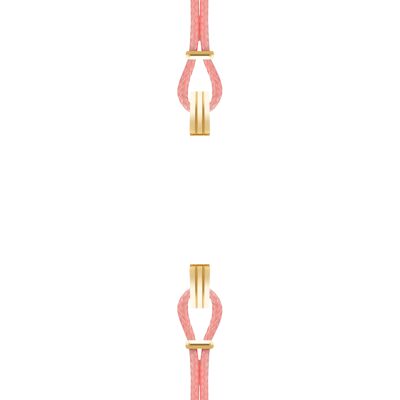 Correa de algodón para estuche SILA GOLD clip color rosa empolvado