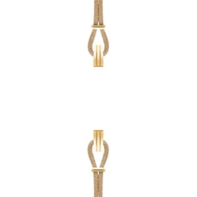 Cotton strap for SILA case clip GOLD nude color