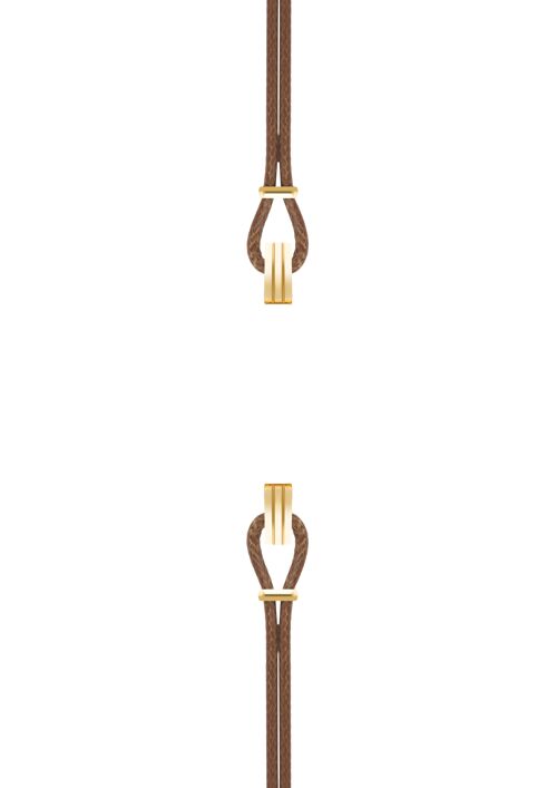 Bracelet coton pour boitier SILA clip OR colori chocolat