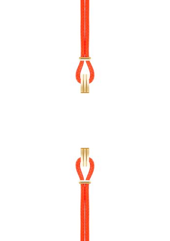 Bracelet coton pour boitier SILA clip OR colori neon corail 1