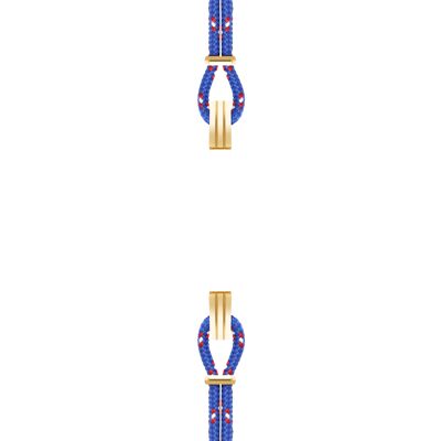 Bracelet coton pour boitier SILA clip OR colori nautique bleu roi
