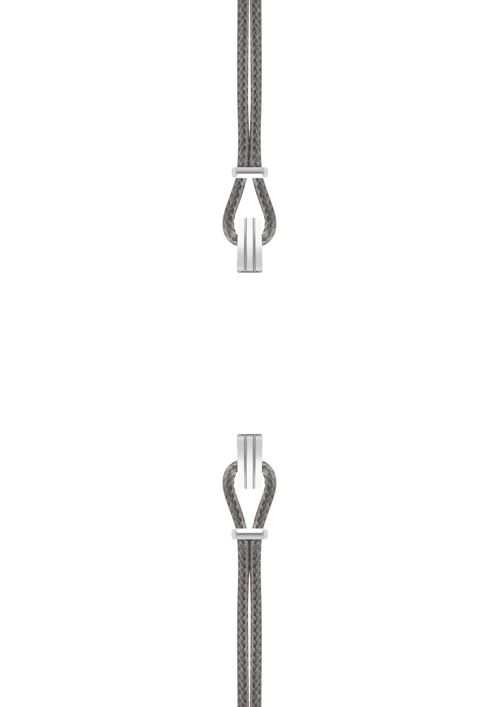 Bracelet coton pour boitier SILA clip ACIER colori anthracite