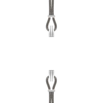 Bracelet coton pour boitier SILA clip ACIER colori anthracite
