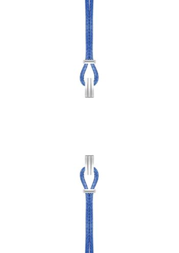 Bracelet coton pour boitier SILA clip ACIER colori Bleu Denim 1