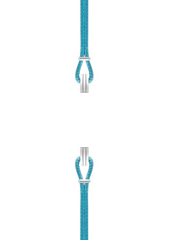 Bracelet coton pour boitier SILA clip ACIER colori bleu turquoise 1