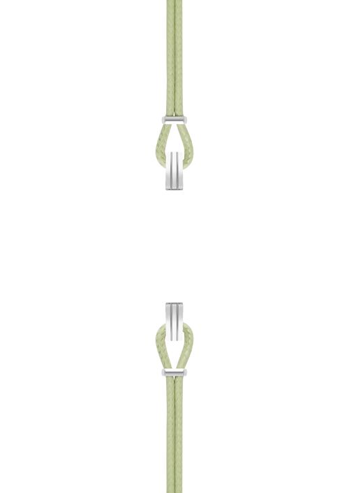 Bracelet coton pour boitier SILA clip ACIER colori vert amande