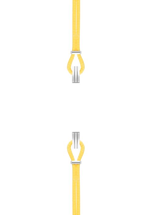Bracelet coton pour boitier SILA clip ACIER colori jaune d'or