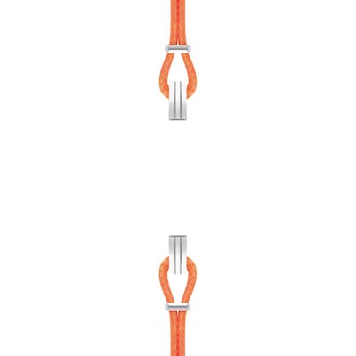 Cinturino in cotone per custodia SILA Clip in ACCIAIO color mandarino