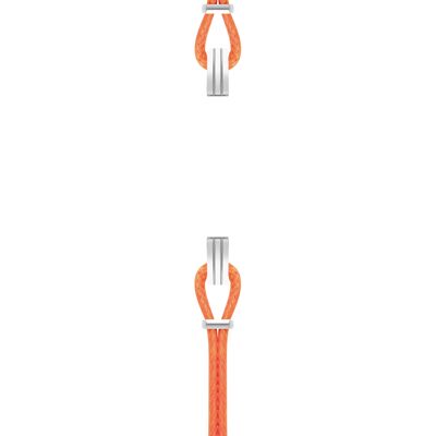 Bracelet coton pour boitier SILA clip ACIER colori tangerine