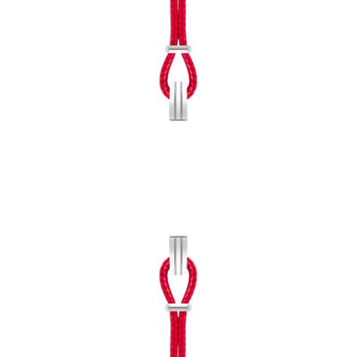 Correa de algodón para caja SILA clip STEEL color rojo pasión