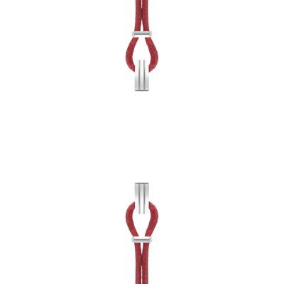 Cotton strap for SILA case STEEL clip ruby color